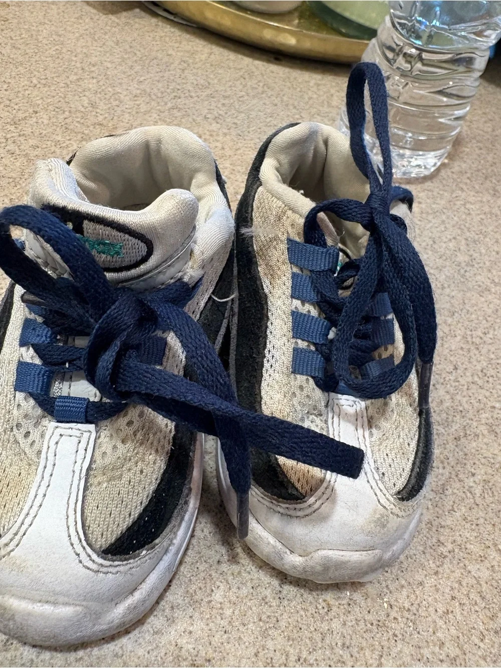 Nike Kids Toddler Air Max White and Navy Lace-Up Athletic Sneakers Shoes 5.5c